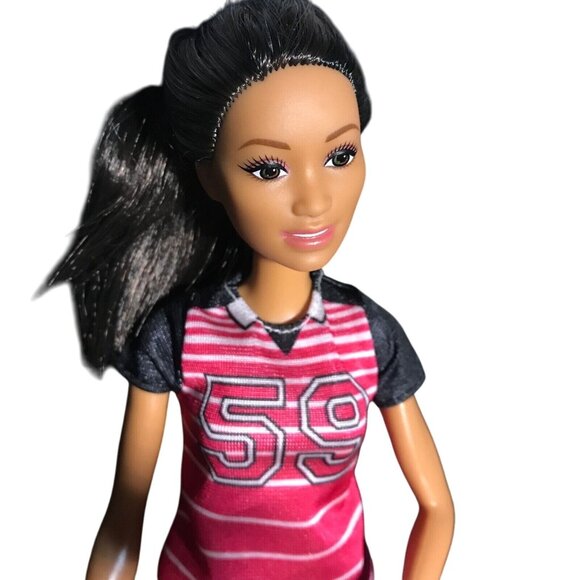 Barbie Soccer Player Doll With Sportswear Outfit & Pink Sneakers - Picture 2 of 8